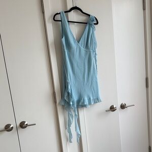 Elegant Blue Mini Dress